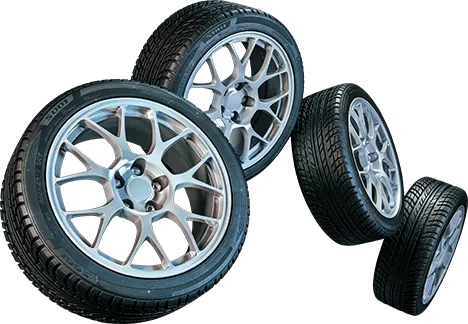 Performance wheels stacked together